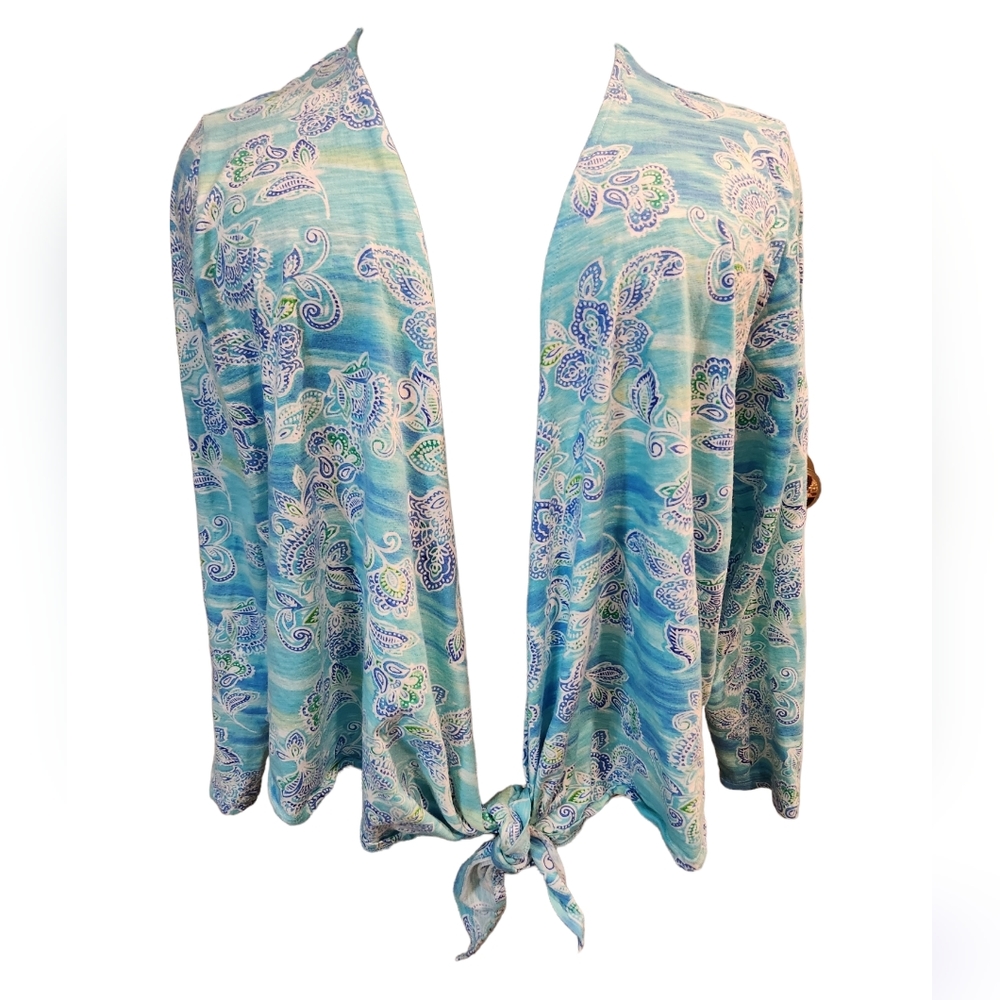 BELLE Kim Gravel tie front cardigan size XL